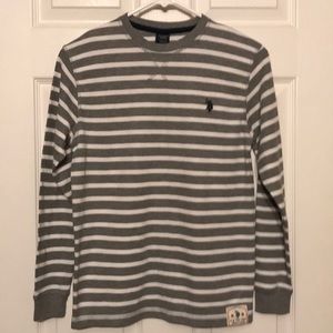 Boys thermal Henley long sleeve shirt